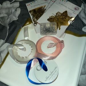 Bouquet Making Bundle - Set with Ribbons, Wrapping and Butterflies